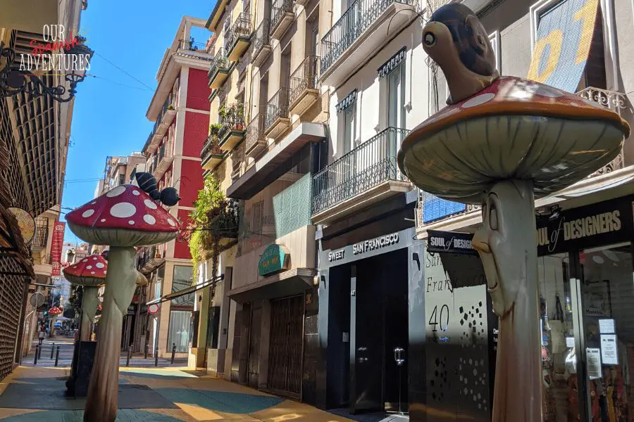 Things to do in Alicante - visit mushroom street