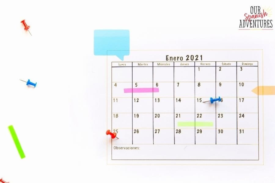 Spain bank holiday calendar 2021