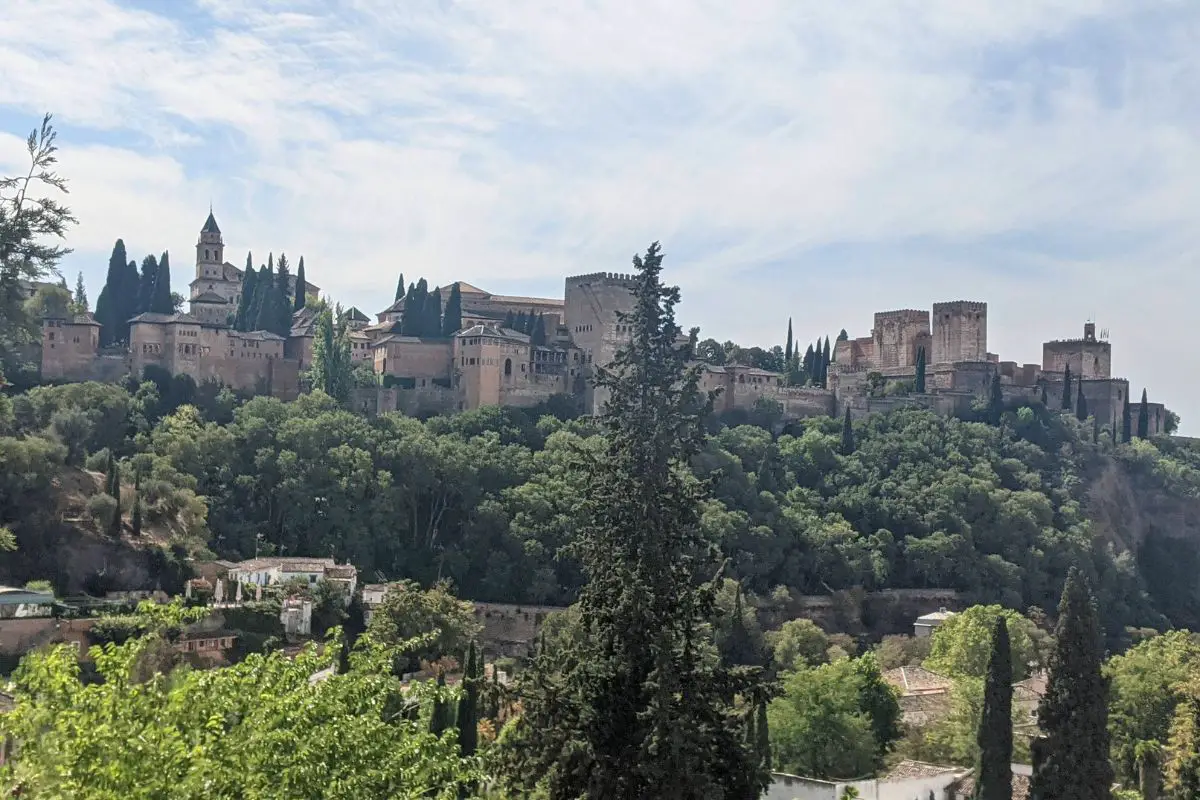 view of the alhambra from albaicin