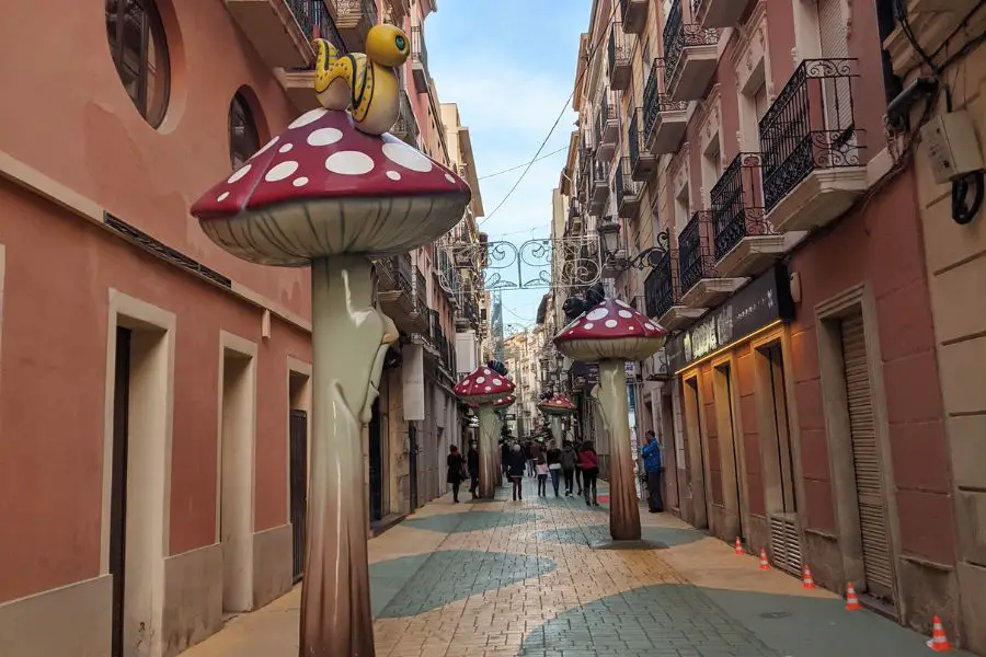 calle de las setas in alicante