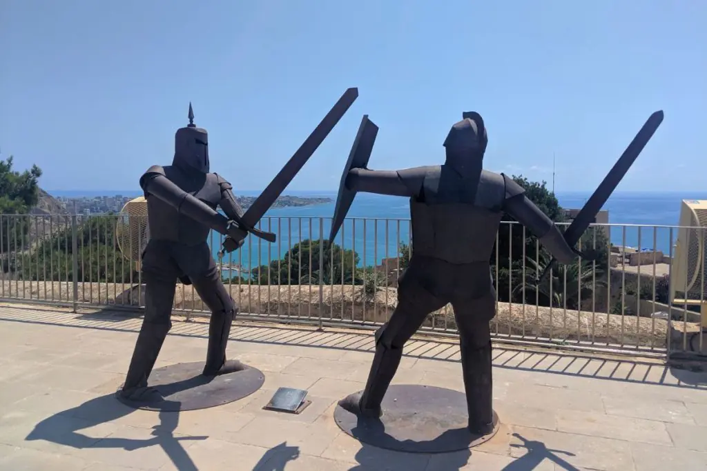 Soldier statues at Santa Bárbara Castle, Alicante