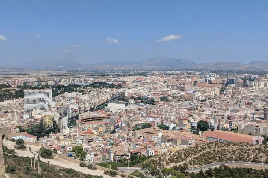 city view from Santa Bárbara Castle, Alicante