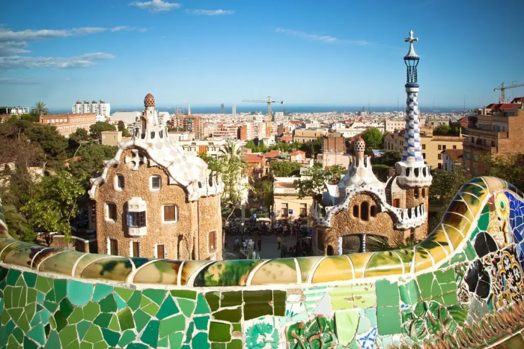 UNESCO World Heritage site parc guell in barcelona