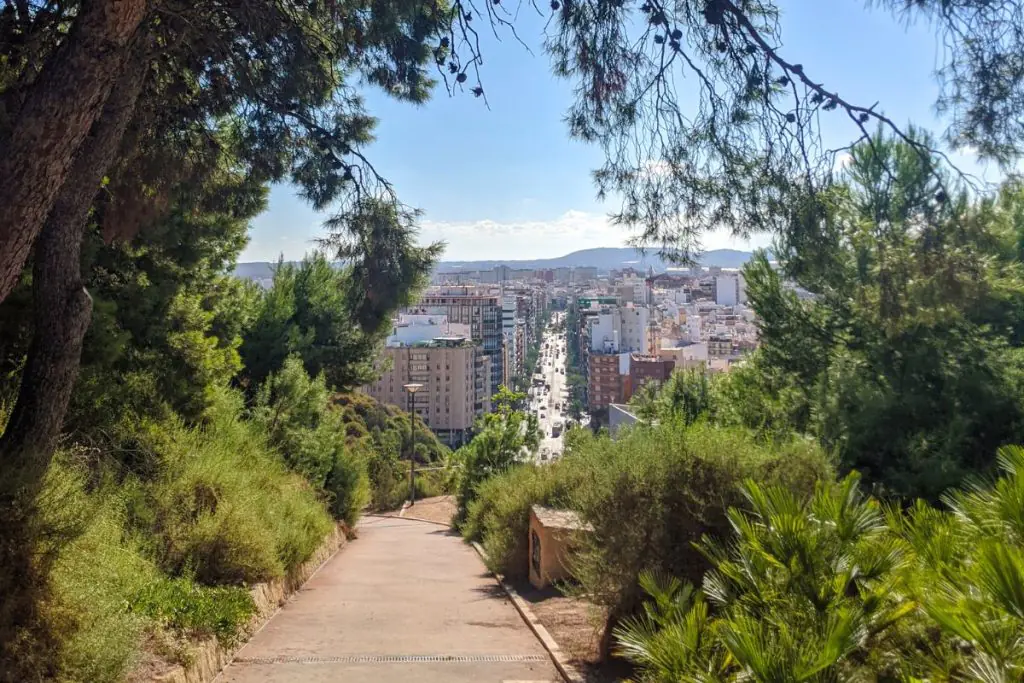 The path up to Santa Bárbara Castle, Alicante