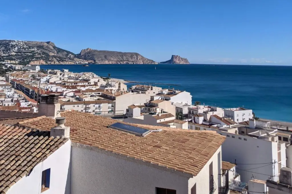 View out to sea from Altea old town