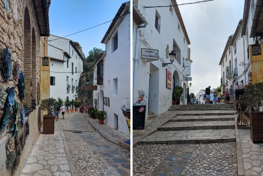 guadalest old town streets