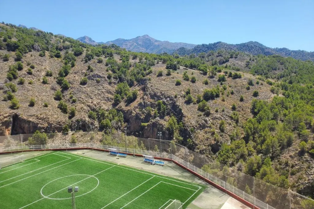 frigiliana football pitch and view