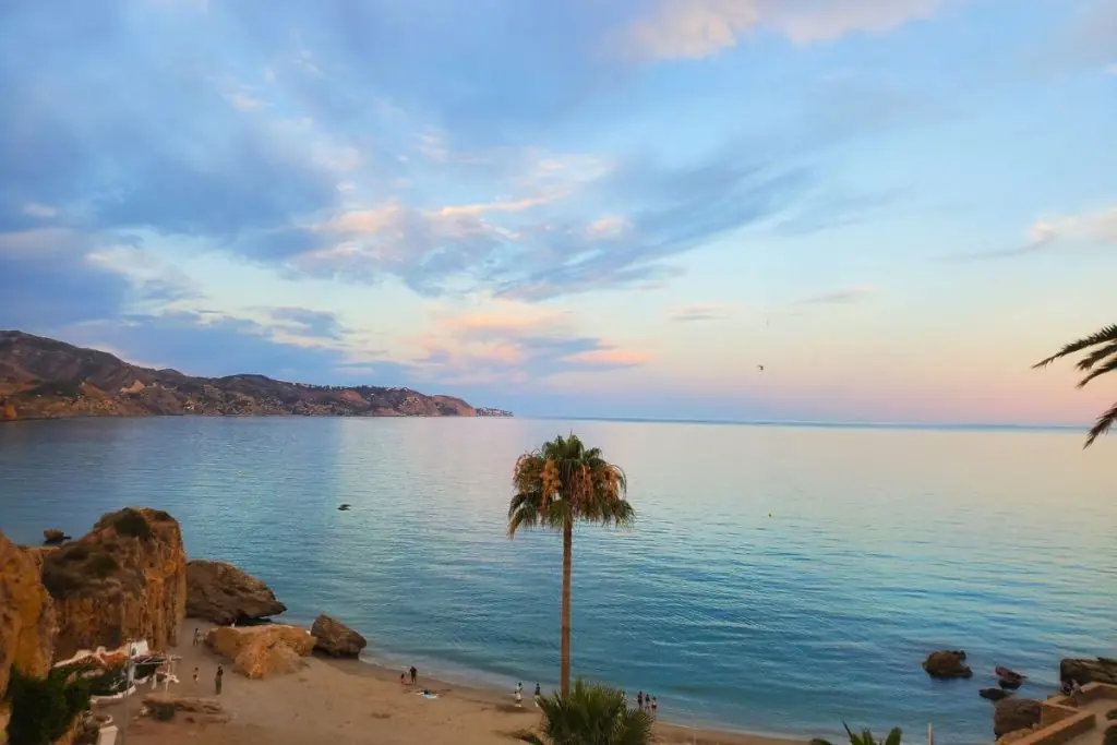 nerja sunset view