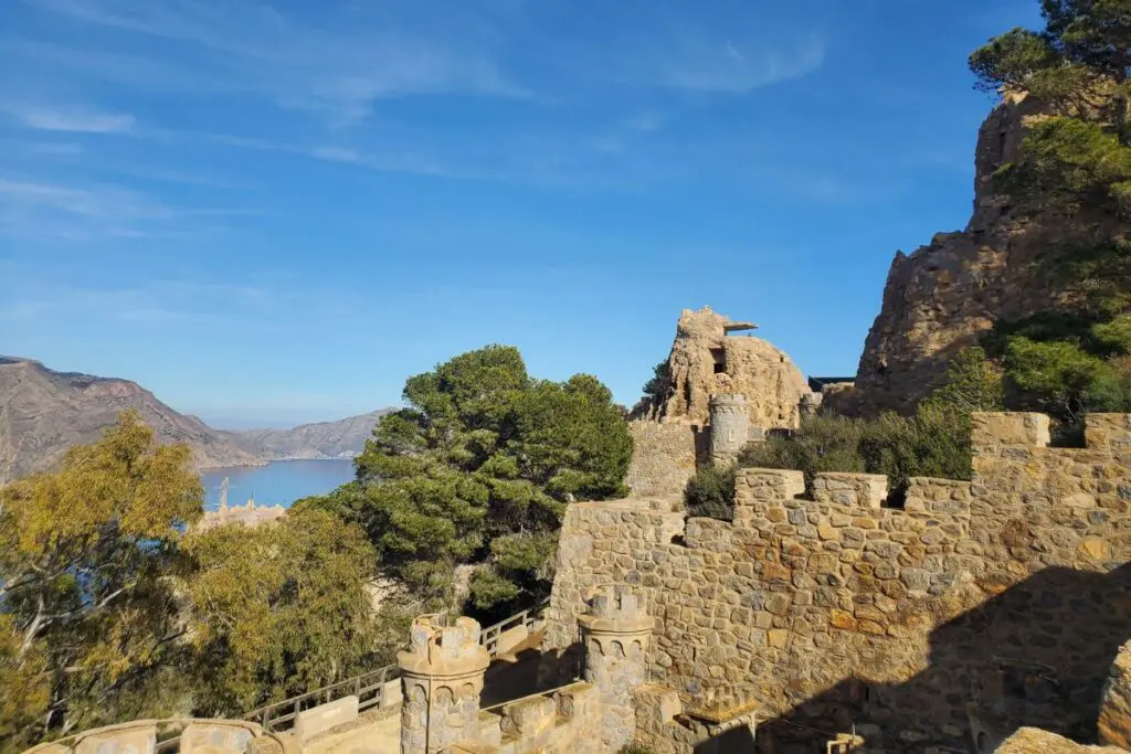 The view out to sea from the castle walls at Cabo Tiñoso