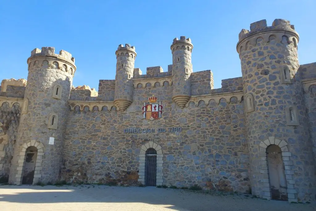 The front of the castle style fortress at Cabo Tiñoso